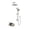 Brushed Nickel, variant on Refuge 10-in Rain Showerhead Combo Shower System with Adjustable Handshower Slide Bar and Pressure Balanced Mixing Valve Matte Black