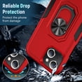 thumbnail image 2 of iPhone 13 Mini Case, iPhone 13 Mini Case with Kickstand,[Military Grade Shockminiof][Dual Layer Heavy Duty Drop miniof] Phone Case, Phone Case for iPhone 13 Mini - Red & Black, 2 of 12