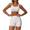 thumbnail image 1 of Conjuntos de entrenamiento for mujer, 2 piezas, sujetador deportivo, camiseta sin mangas, polainas de cintura alta, gimnasio, yoga, ropa activa, camiseta de entrenamiento for mujer, 1 of 6