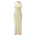 thumbnail image 1 of Ketyyh-chn99 Robes Femmes Jupes pour Femmes Vêtements Décontractés Robe Mini Ample Confortable à Rayures Manches Longues Longue Robe Beige,m, 1 of 5