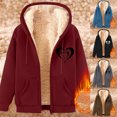 thumbnail image 2 of ZUBMGKTE Sweatshirt for Men Heavyweight Fleece Lined Full Zip Graphic Hooded Cardigan Regular Length Printed Streetwear Casual Open Front Sweatshirt Jacket S-3XL, 2 of 4