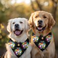 thumbnail image 2 of Dog Bandana 2 Pack,Colorful Controllers Games Symbols Black Pattern Bandanas for Dogs,Cat Bandana,Small/ Large Dog Bandana 2 Size,Dog Bandanas Girl Boy, 2 of 6