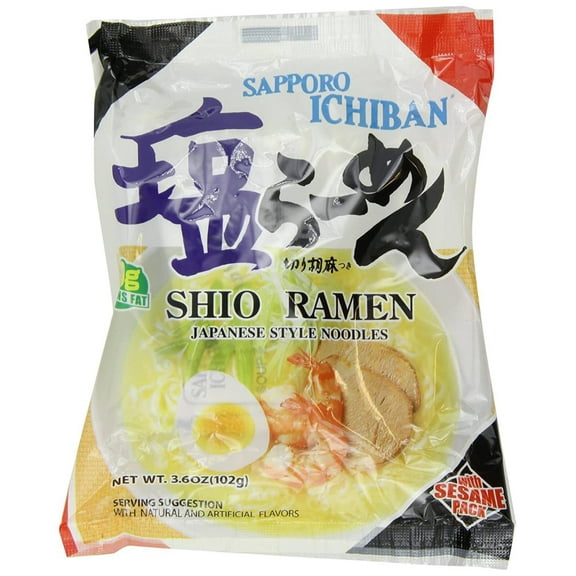 Sapporo Ichiban Japanese Style Noodles, Shio Ramen, 3.6 Ounce