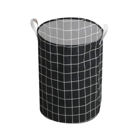 Foldable Round Laundry Hamper, 17.7X13.7" Large Laundry Baskets with Handles, Cylindric Canvas Fabric Storage Basket, Collapsible Clothes Storage Basket, Dirty Clothes Bin, Wash Clothing Hamper