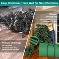 thumbnail image 2 of Rolling Christmas Tree Storage Bag for Up to 9Ft Trees, Waterproof & Anti-Tear 600D Oxford Fabric with Wheels, Handles, Zippers & Buckle Straps. (Green), 2 of 7