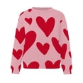 thumbnail image 4 of VALMASS Chandails en Molleton de la Saint-Valentin pour Femmes Graphique Manches Longues Col Rond Hauts Mode Décontractée Pull Ample Blouses (m, Rose), 4 of 4