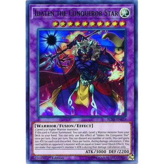 YuGiOh Battles of Legend: Relentless Revenge Ultra Rare Idaten the Conqueror Star BLRR-EN039