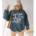 thumbnail image 3 of Apres Ski Club Crewneck, Cozy Winter Crewneck, Retro Ski Sweatshirt, Winter Sports Sweatshirt, Vintage Preppy Ski Crewneck, 3 of 5