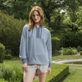 thumbnail image 4 of MV Sport W24128 Alina Henley Hood-Stonewash/Arctic Blue Stripe - 738-L, 4 of 4