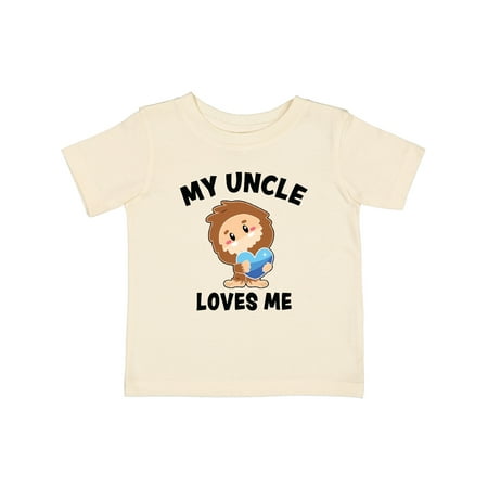 

Inktastic Cute Bigfoot My Uncle Loves Me Gift Baby Boy T-Shirt