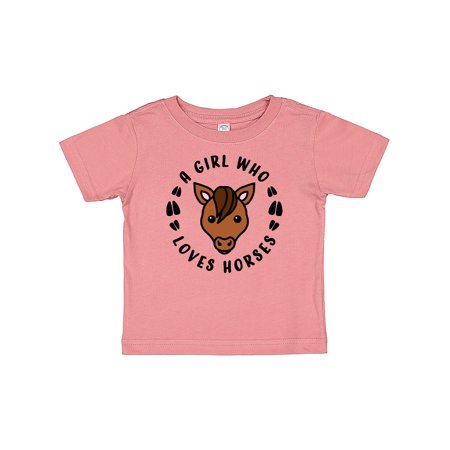 

Inktastic A Girl Who Loves Horses Gift Baby Boy or Baby Girl T-Shirt