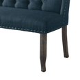 thumbnail image 2 of Homestock 48 Inch Classic Loveseat Bench In Blue Tufted Linen With Nailhead Trim - Stylish 2 Seater Wingback Design For Comfort And Support, Dimensions: 42.5" H X 48" W X 26.75" L, 2 of 4