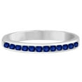 thumbnail image 3 of Channel-Set Blue Sapphire Stackable Ring 14k White Gold (0.40ct), 3 of 3