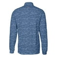 thumbnail image 3 of Men's Cutter & Buck Navy Tampa Bay Rays Big & Tall Traverse Camo Print Stretch Quarter-Zip Pullover Top, 3 of 3