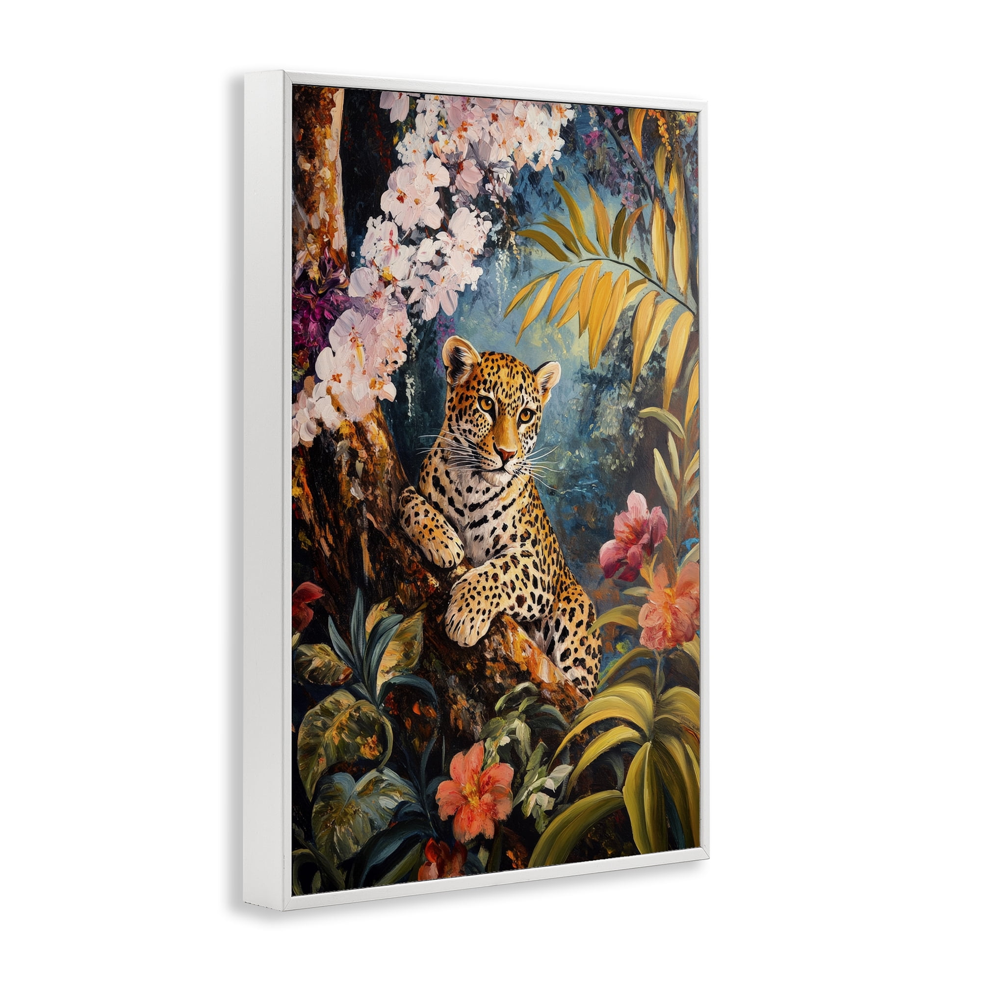 Stupell Industries On The Wild Side Botanicals White Framed Giclee Art, design by Petal Prints Design