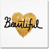 Trademark Fine Art "Beautiful On White" Canvas Art by Lisa Powell Braun