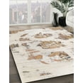 thumbnail image 3 of Ahgly Company Machine Washable Indoor Square Abstract Camel Brown Area Rugs, 8' Square, 3 of 7