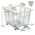 thumbnail image 3 of Household Essentials Sliding Vegetable Bin, 12" H x 13" W x 16" D, Durable Powder-Coated Steel Basket, Simple and Convenient Kitchen Organization Solution, Easy Installation, Hardware Included, Nickel, 3 of 6