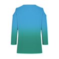 thumbnail image 7 of Womens Tops 3/4 Length Sleeve Tops Neck Casual Print Tunic T Shirts Three Quarter Length Tops Blouses For Women, 7 of 7