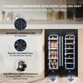 thumbnail image 6 of Luchar Wine and Beverage Refrigerator, 24 Inch Beverage Fridge with Glass Door, Dual Zone Wine Cooler, 6 of 9