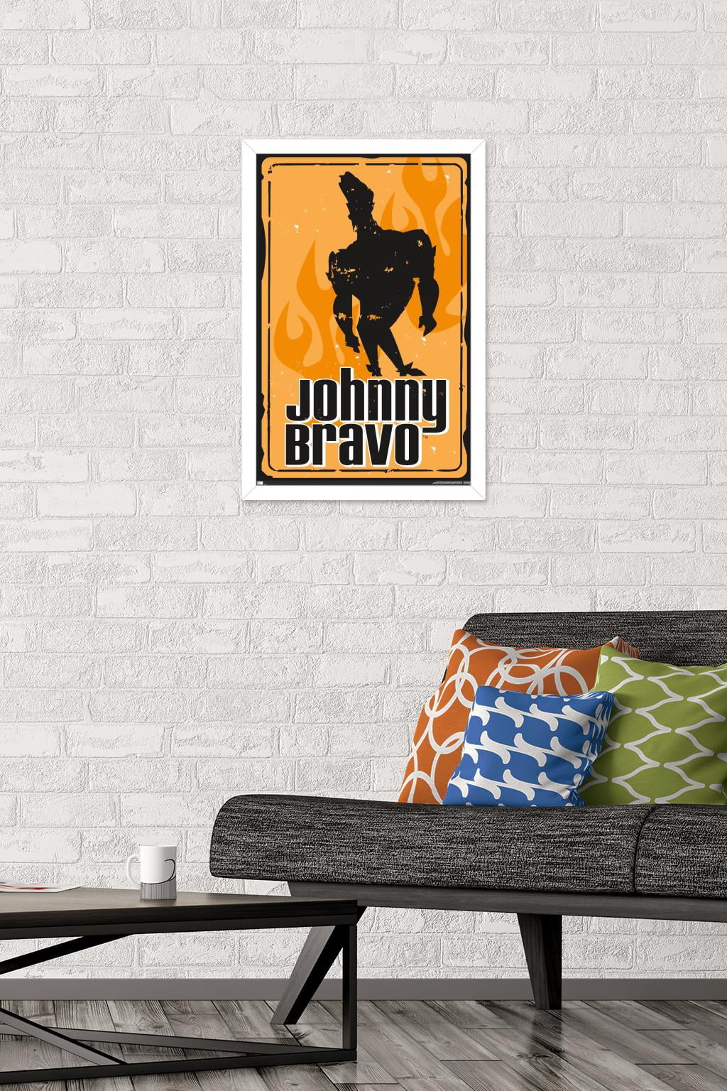 Johnny Bravo - Sign Wall Poster, 14.725" x 22.375", Framed