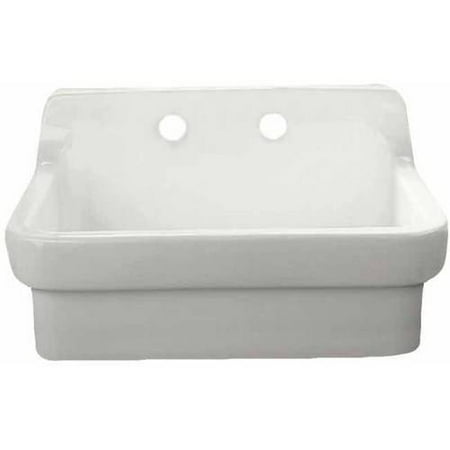 American Standard 9061.193.020 Plaster Work Sink with High Backsplash, White