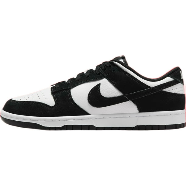 Zapatillas retro Nike Dunk Low, color blanco y negro, piel y gamuza