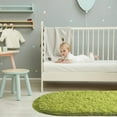thumbnail image 2 of Dwelke Fluffy Rugs for Bedroom,Shag Cute Area Rug for Girls/Boys and Kids Baby Room Home Decor,Oval Indoor Carpet for Nursery Dorm Living Room 2.6'x5.3'Green, 2 of 6