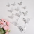 thumbnail image 1 of 12 pegatinas de pared de mariposas huecas para decoración festiva de Navidad para el hogar, pegatinas de mariposas 3D, 1 of 6
