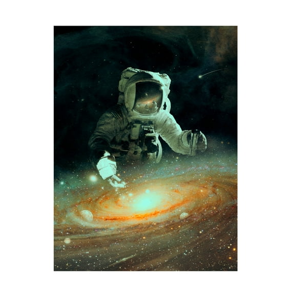 Canvas Wall Art - Francis Minoza 'Feeding The Abyss' Wall Art for Living Room, Bedroom, or Office D?cor by Trademark Fine Art - 14 x 19 Inches