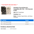 thumbnail image 2 of Distributor Cap and Rotor Kit - Compatible with 1996 - 1999 Chevy K1500 1997 1998, 2 of 2