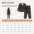 thumbnail image 4 of Honeii fall fox deer bird Print Women's Pajama Sets Long Sleeve Button Down Sleepwear Nightwear Soft Pjs Lounge Sets 2PCS-Medium, 4 of 7