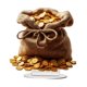 thumbnail image 3 of Decoración de bolsas de dinero 2d, decorativo adorno de mesa plana feng shui decoración acrílica para el escritorio del aula estante de comedor, 3 of 8
