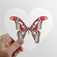 thumbnail image 1 of Mariposa 3D en rojo & amp; color azul Calcomanías cardíacas,calcomanías para equipaje, 1 of 3