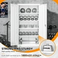 thumbnail image 5 of INTERGREAT White Metal Storage Cabinet Doors, 72" Locking Steel Storage Cabinet with Shelves, Tall Metal Cabinet Lockable Steel Cabinets for Home Office, 5 of 19