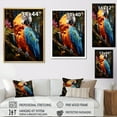 thumbnail image 4 of Designart "Euphony In The Tropical Jungle With Parrots" Parrot Floater Framed Canvas Wall Art, 4 of 5