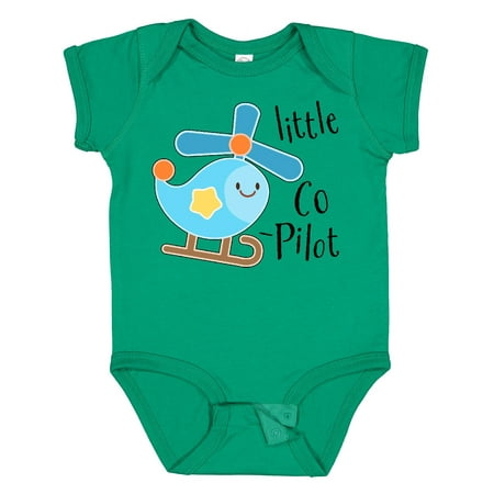 

Inktastic Little Co-Pilot- Cute Helicopter Boys or Girls Baby Bodysuit