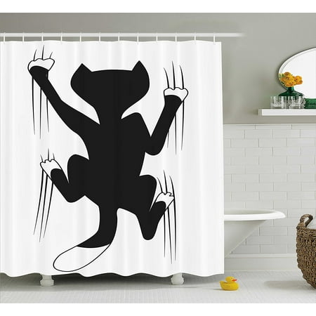 Modern Shower Curtain By Cat Scratching The Wall Cute Animal