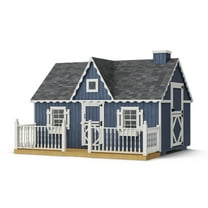 Little Cottage Co. 8x12 Victorian Playhouse with Floor, Deck and Rail, Outdoor Wood Do-It-Yourself Kit