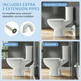 thumbnail image 5 of SUPERFLO Powerful 1000W Macerating Toilet for Basement, Upflush Toilet System with 4 Water Inlet, Dual Flush 17" Toilets with Macerator Pump, Quiet Operation, Space Saving-Include Extension Pipe, 5 of 6