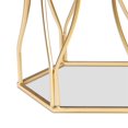 thumbnail image 3 of Baxton Studio Kalena Gold Metal End Table with Marble Tabletop, 3 of 8