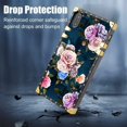 thumbnail image 3 of Square Case Compatible iPhone Xs iPhone X Case Rose Flowers Luxury Elegant Soft TPU Shockproof Protective Metal Decoration Corner Back Cover iPhone XS/X/10 Case 5.8 Inch, 3 of 13