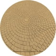 thumbnail image 1 of Ahgly Tapis Rond Lavable en Machine Intérieur Transitionnel Orange, 4 Pieds Rond, 1 of 7