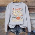 thumbnail image 2 of IDOCLOTHES Halloween Sweatshirt Women Long Live Pumpkin Spooky Ghost Fall Outfits 2026 Trendy Graphic Going Out Tops Womens Fashion Clothing Light Gray, S, 2 of 5