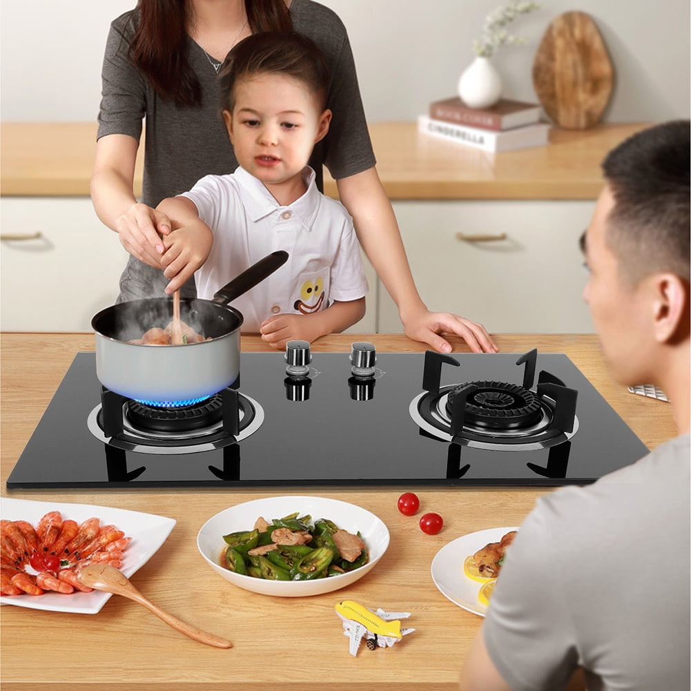 Ymiko Kitchen Appliance,Gas Cooker,Household 2 Burners Liquefied Gas Stove Cooker Kitchen Cooking Accessory Appliance Cookware