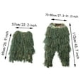 thumbnail image 4 of Adults 3D Lightweight Hooded uflage Clothes Ghillie Breathable Hunting Suit Green, 4 of 10