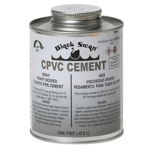 Black Swan Fabrication 7094 PVC Solvant Ciment Gris Lourd Corsé - 16 oz