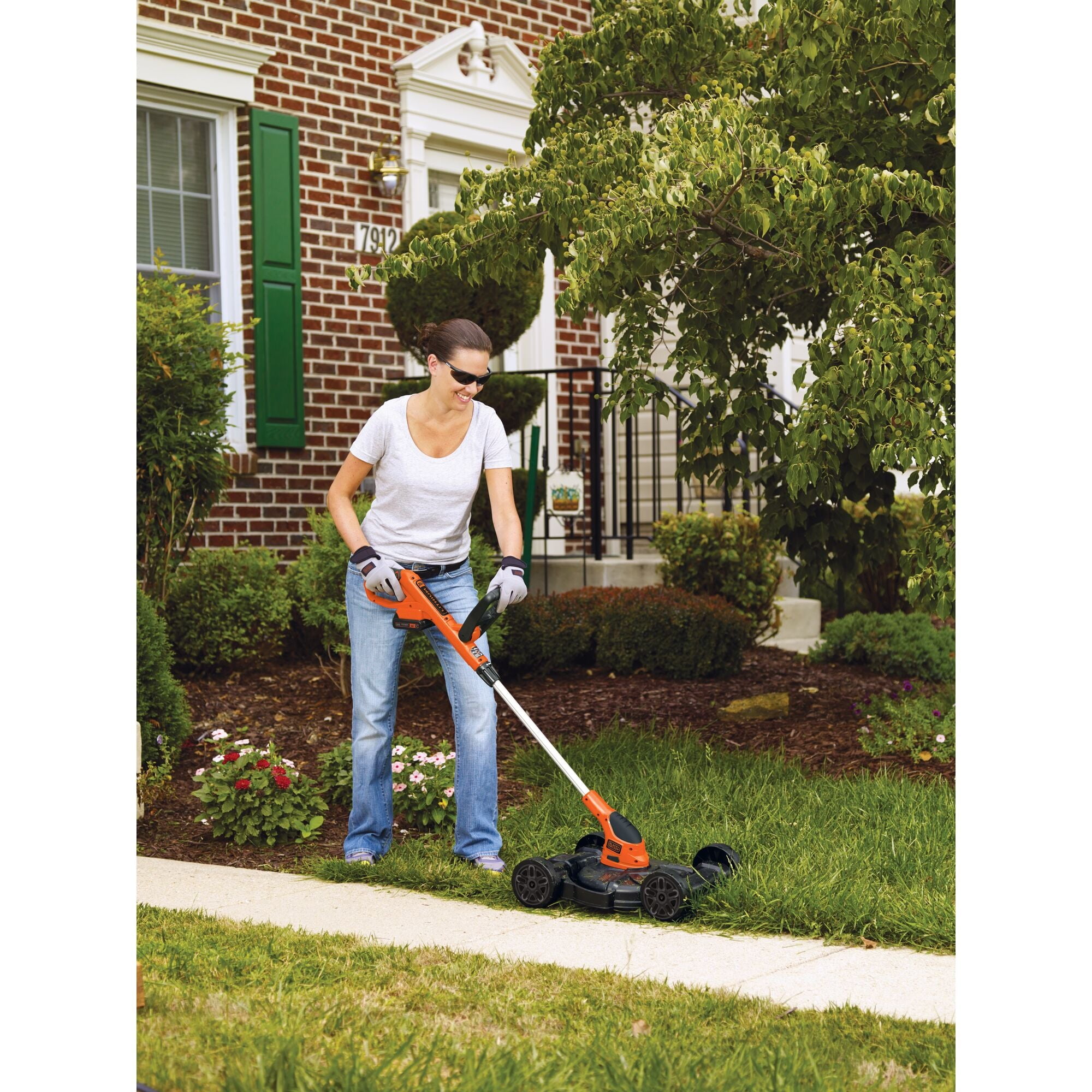 BLACK+DECKER 20V MAX Cordless 12" Lithium-Ion 3-in-1 Trimmer/Edger and Mower + 2 Batteries