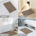 thumbnail image 6 of ZGAD  Sage Green Bathroom Rugs Runner Extra Long Large Bath Mat Plush Shaggy Chenille Bathroom Rug 47 x 17 Non-Slip Bath Rug Runner Extra Soft & Absorbent Thick Floor Mats, Machine Washable, Sage, 6 of 7