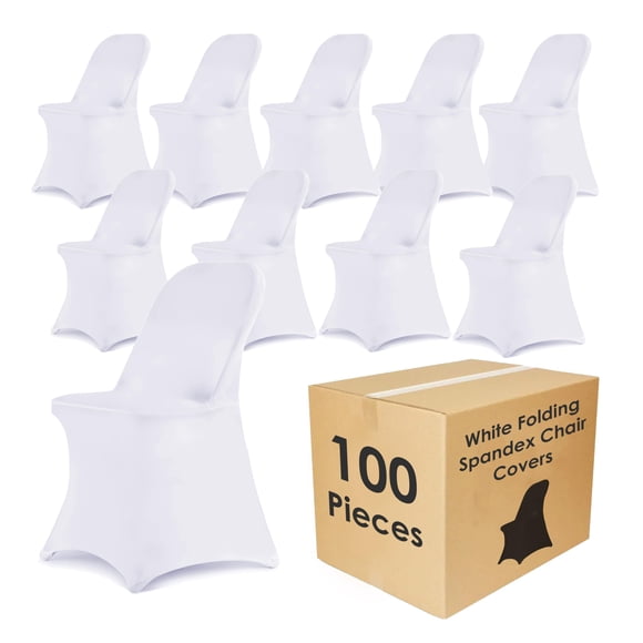 Fundas para sillas Craft And Party, 100 unidades, blancas de spandex